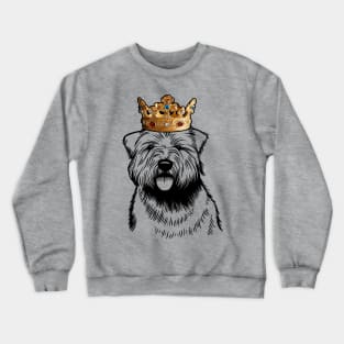 Glen of Imaal Terrier Dog King Queen Wearing Crown Crewneck Sweatshirt